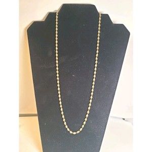 Beautiful 12" Vintage Italy Gold Plated 925 Sterling Silver Twisted Chain